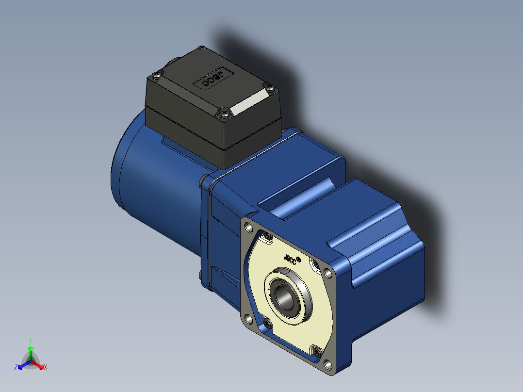 YT系列调速电机-25yt03-180正等轴测图