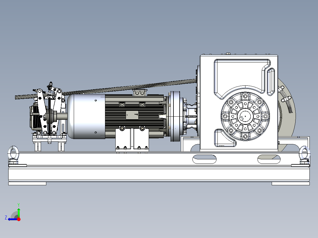 塔式起重机起重装置3D数模图纸 STEP格式右视图