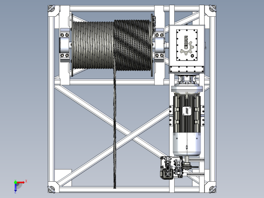塔式起重机起重装置3D数模图纸 STEP格式俯视缩略图