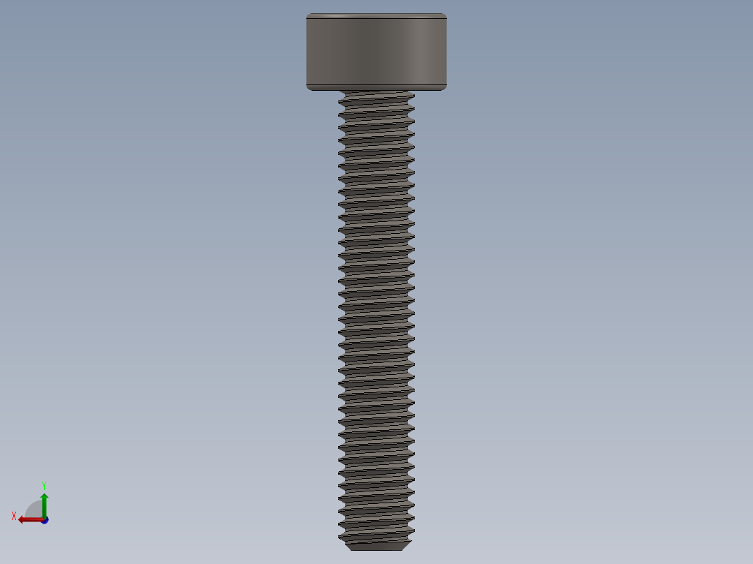 Screw_DIN_912_M3x18F_A2.SLDPRT公制内六角螺钉后视图