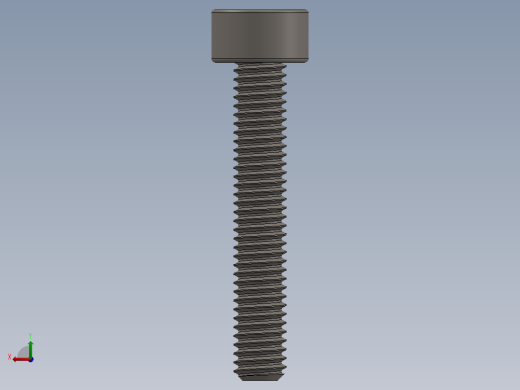 Screw_DIN_912_M3x18F_A2.SLDPRT公制内六角螺钉后视缩略图