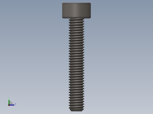 Screw_DIN_912_M3x18F_A2.SLDPRT公制内六角螺钉左视缩略图