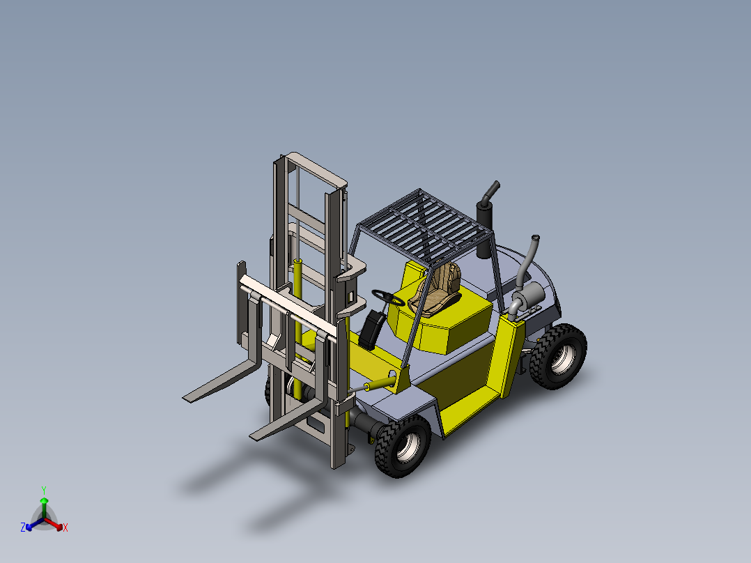 叉车(14)正等轴测图