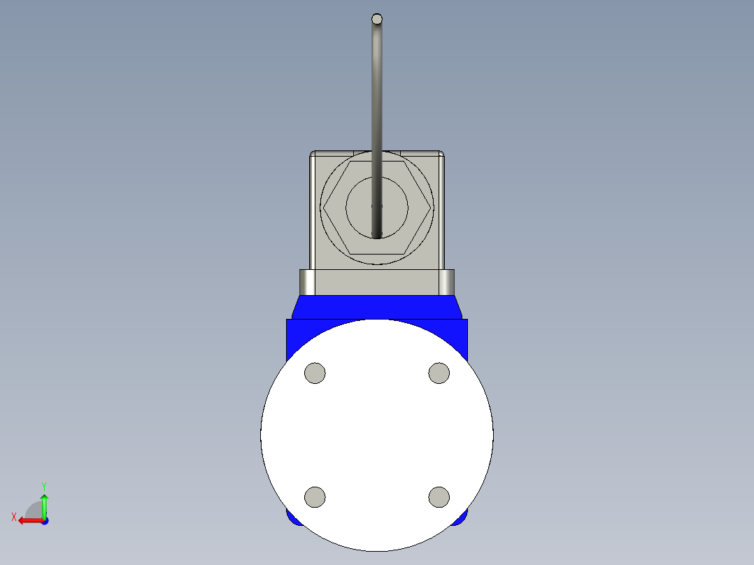液体电磁阀后视图