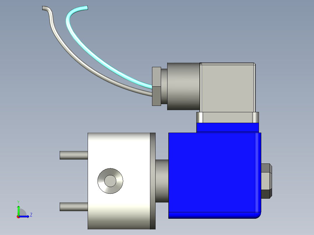 液体电磁阀左视图