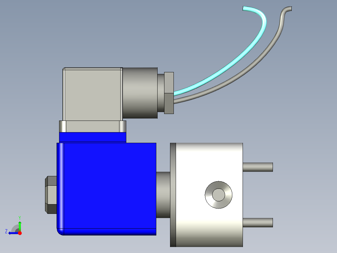 液体电磁阀右视图
