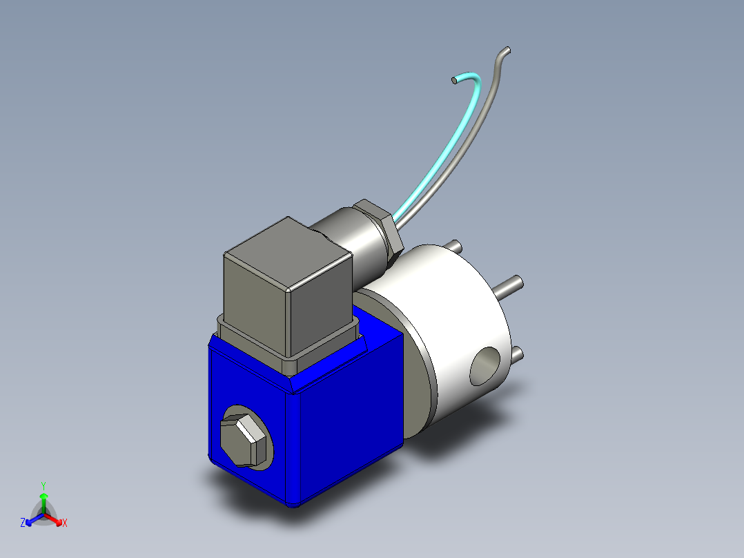 液体电磁阀正等轴测图