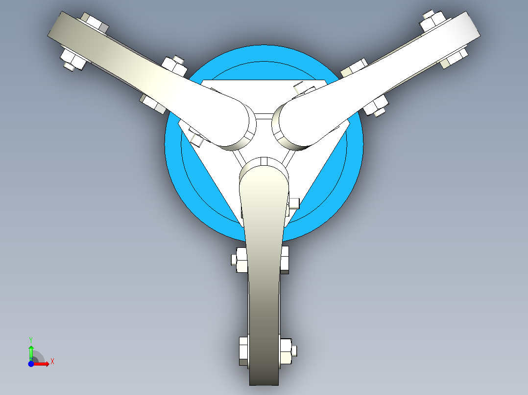 三爪夹具前视图