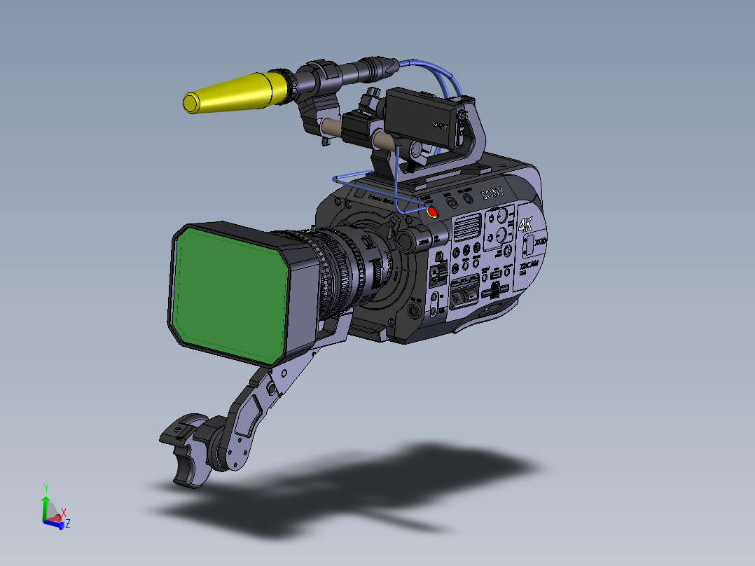 专业摄像机主视图