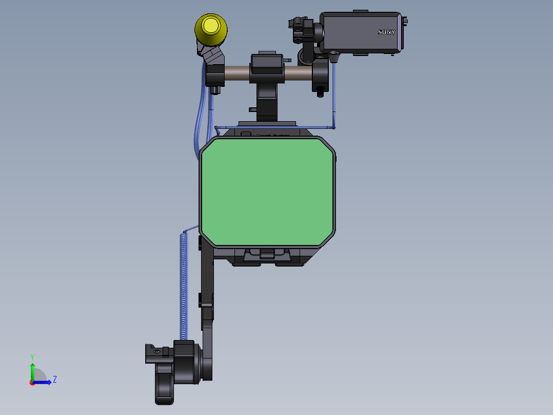 专业摄像机左视图