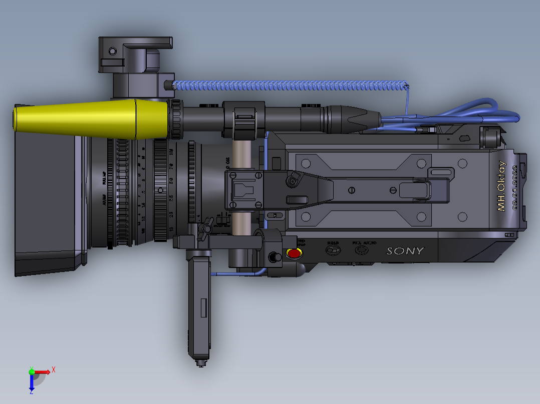 专业摄像机俯视图