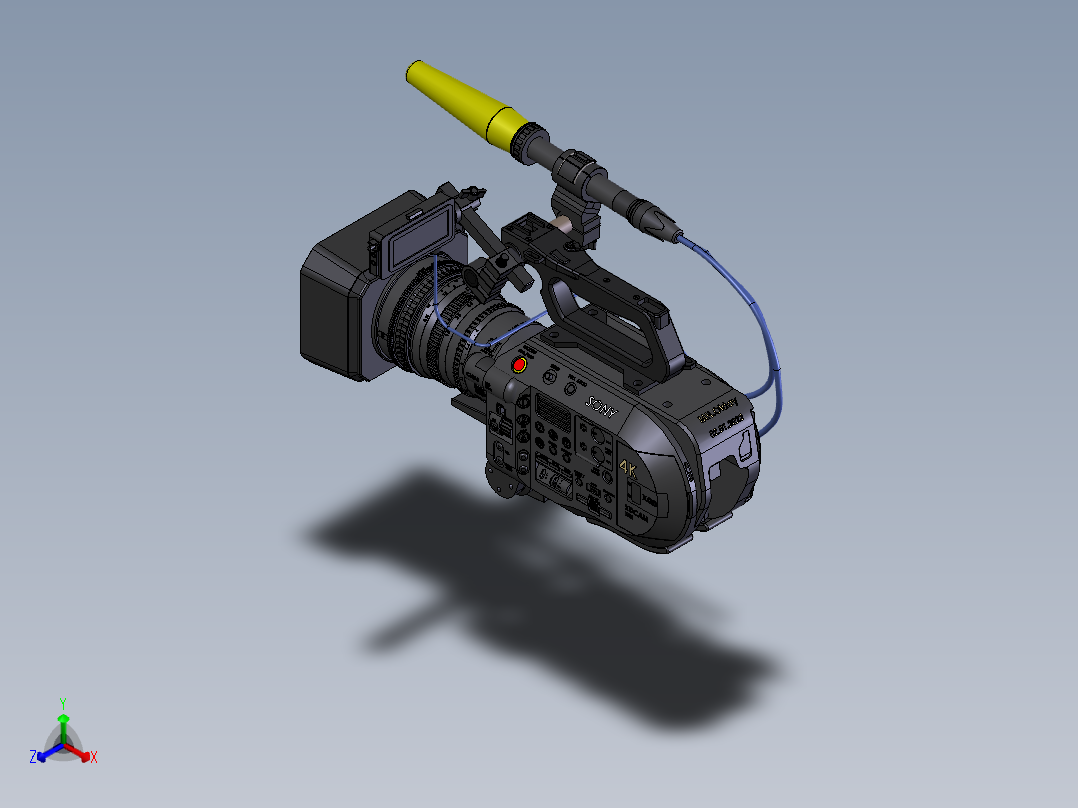 专业摄像机正等轴测图