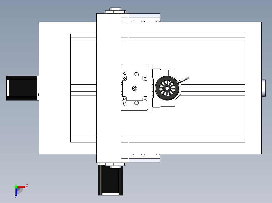 A3003583-数控铣床俯视图