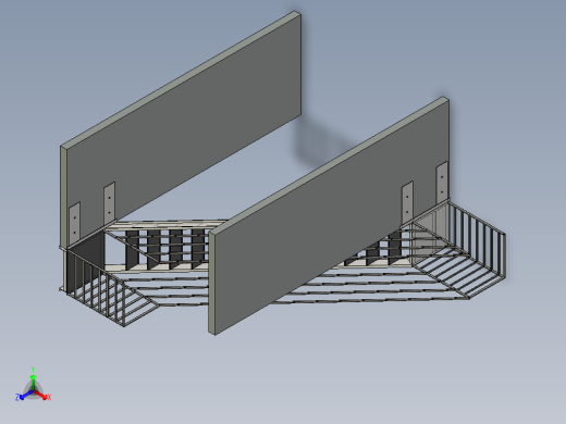带 U-Be 的钢楼梯