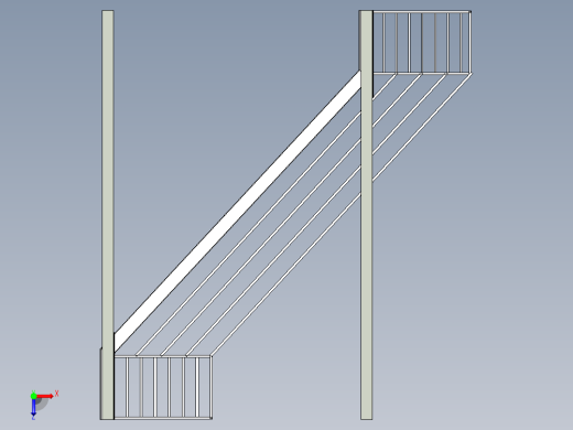 带 U-Be 的钢楼梯俯视缩略图