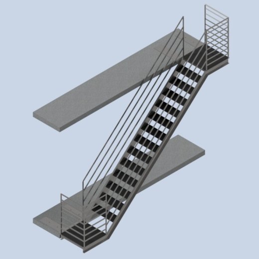 带 U-Be 的钢楼梯缩略图