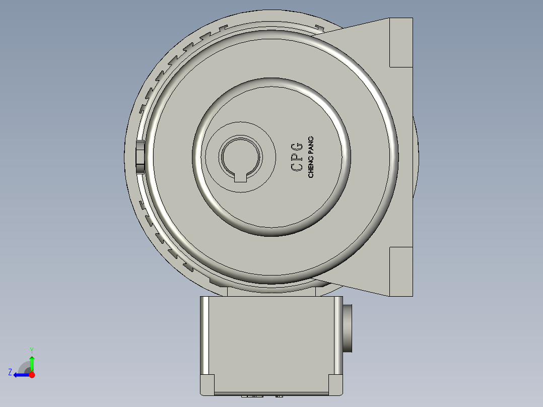 CH400-(3-10)S三相马达减速机CH400-(3-10)S右视图