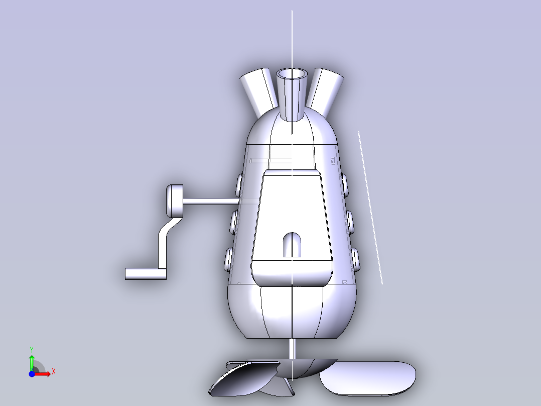 潜艇型手摇风扇-- 576633--5前视图