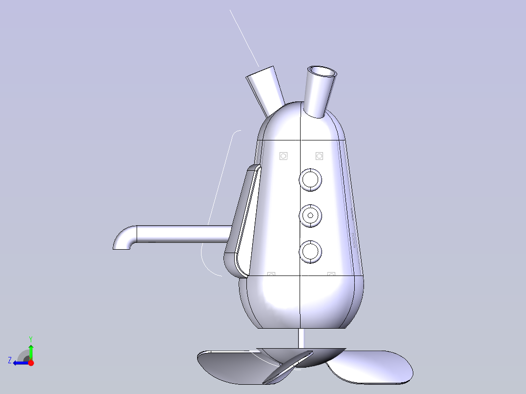 潜艇型手摇风扇-- 576633--5右视图