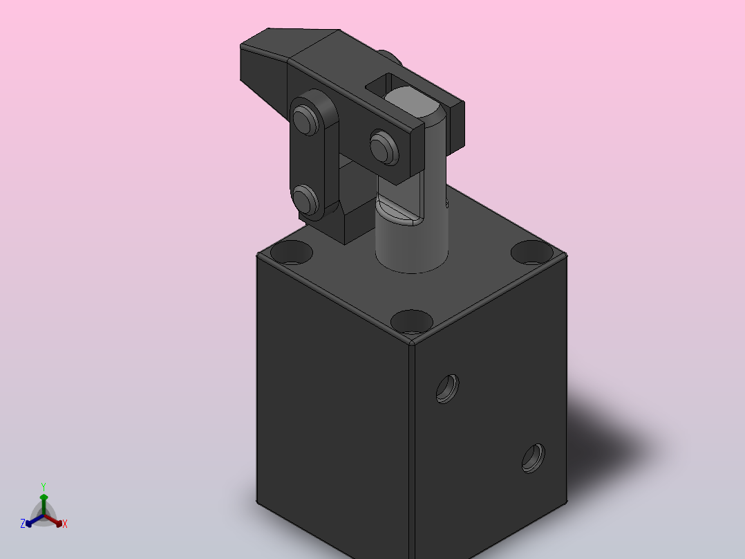 YGG-KB-F 油压块状板式杠杆缸[YGG-KB25F]主视图