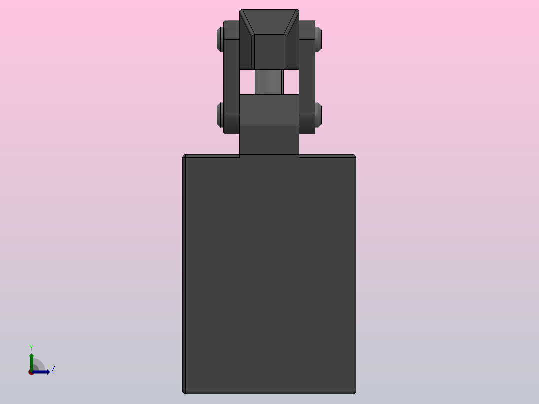 YGG-KB-F 油压块状板式杠杆缸[YGG-KB25F]左视图