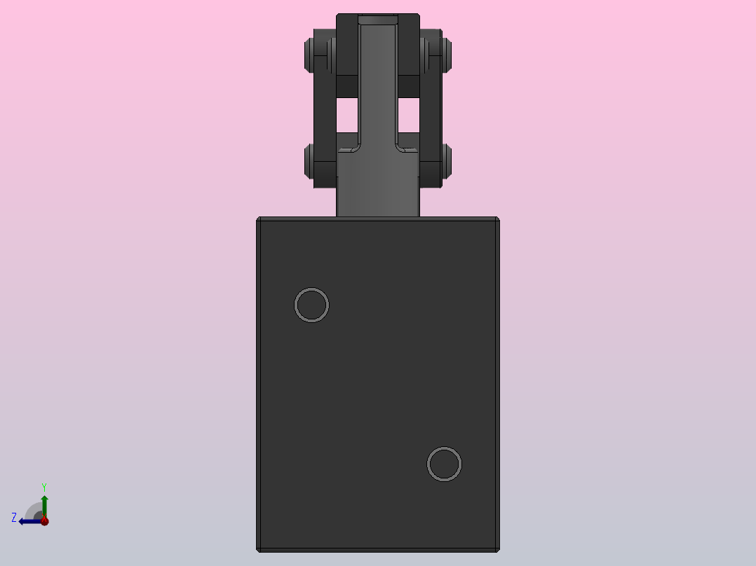 YGG-KB-F 油压块状板式杠杆缸[YGG-KB25F]右视图