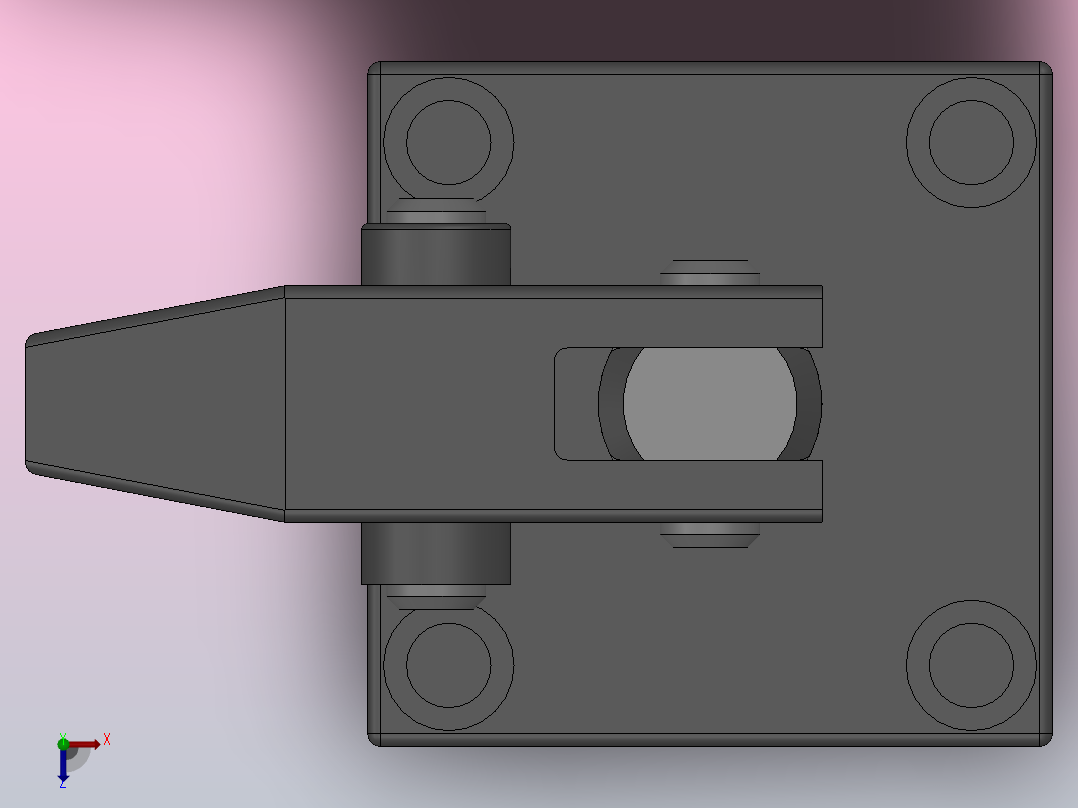 YGG-KB-F 油压块状板式杠杆缸[YGG-KB25F]俯视图