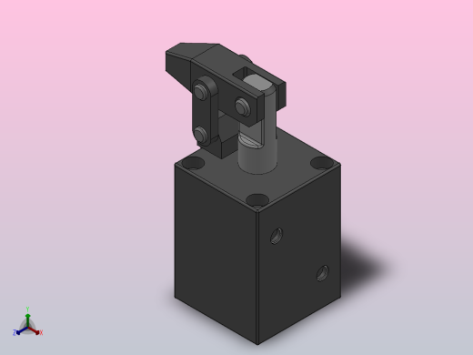 YGG-KB-F 油压块状板式杠杆缸[YGG-KB25F]正等轴测缩略图