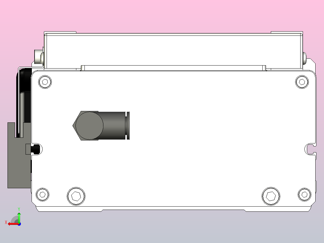 SCM17-150-L滚珠花健、支撑座、滚珠丝杠、交叉导轨、直线模组后视图