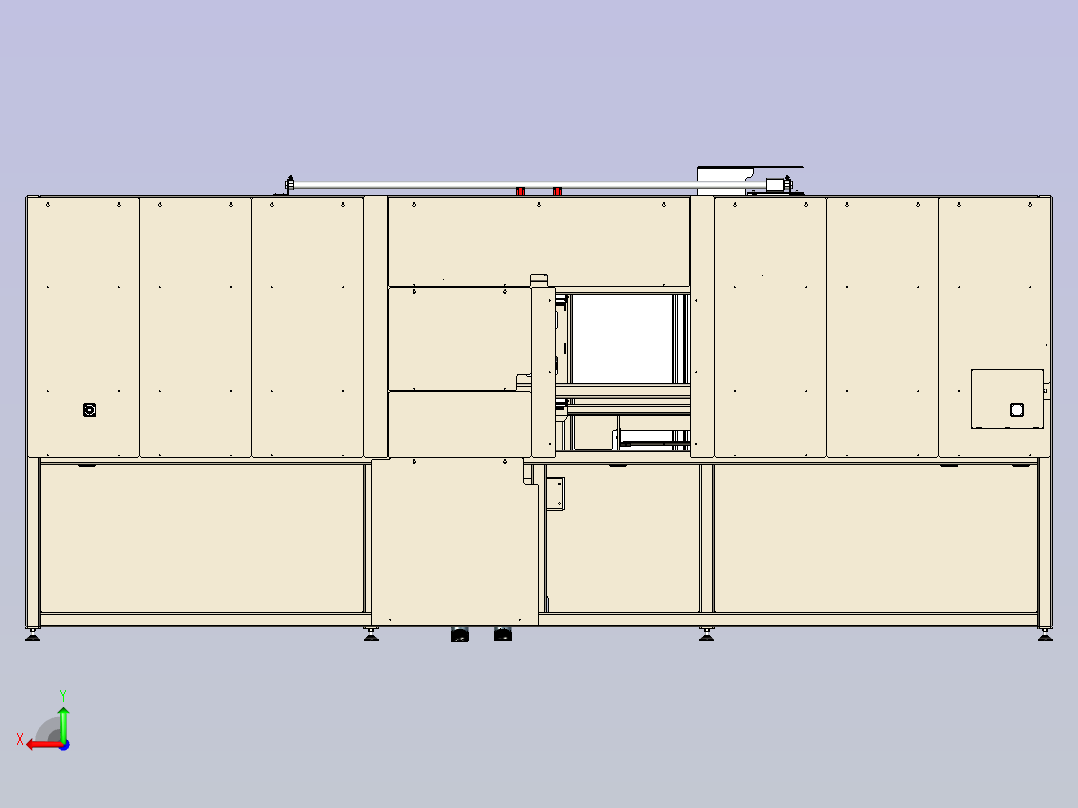 自动卷帘机超声波机设备后视图