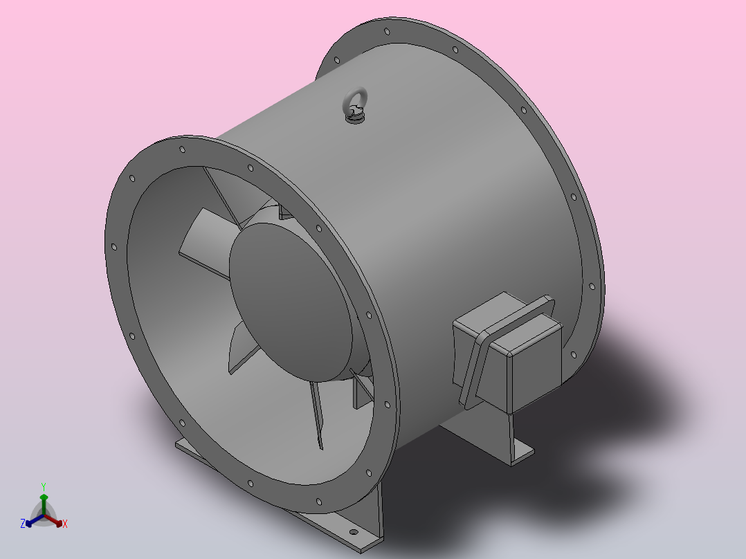 GXF-S型 双速斜流风机[5.5S-6360]主视图