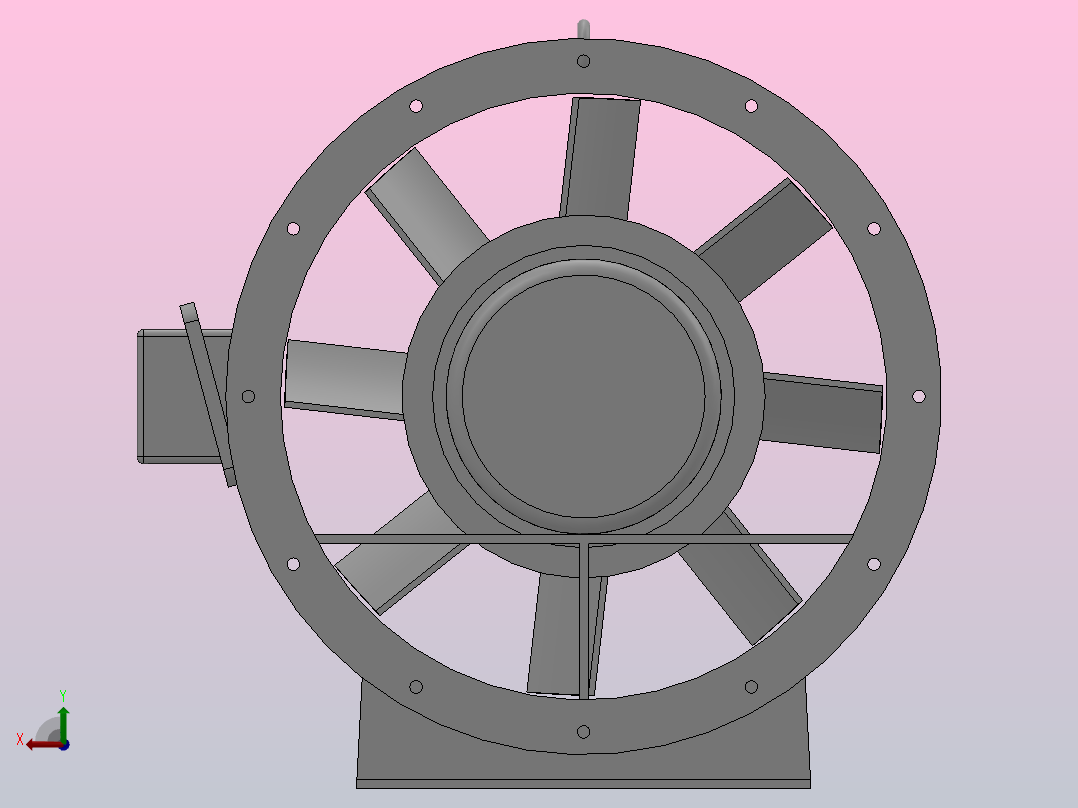 GXF-S型 双速斜流风机[5.5S-6360]后视图