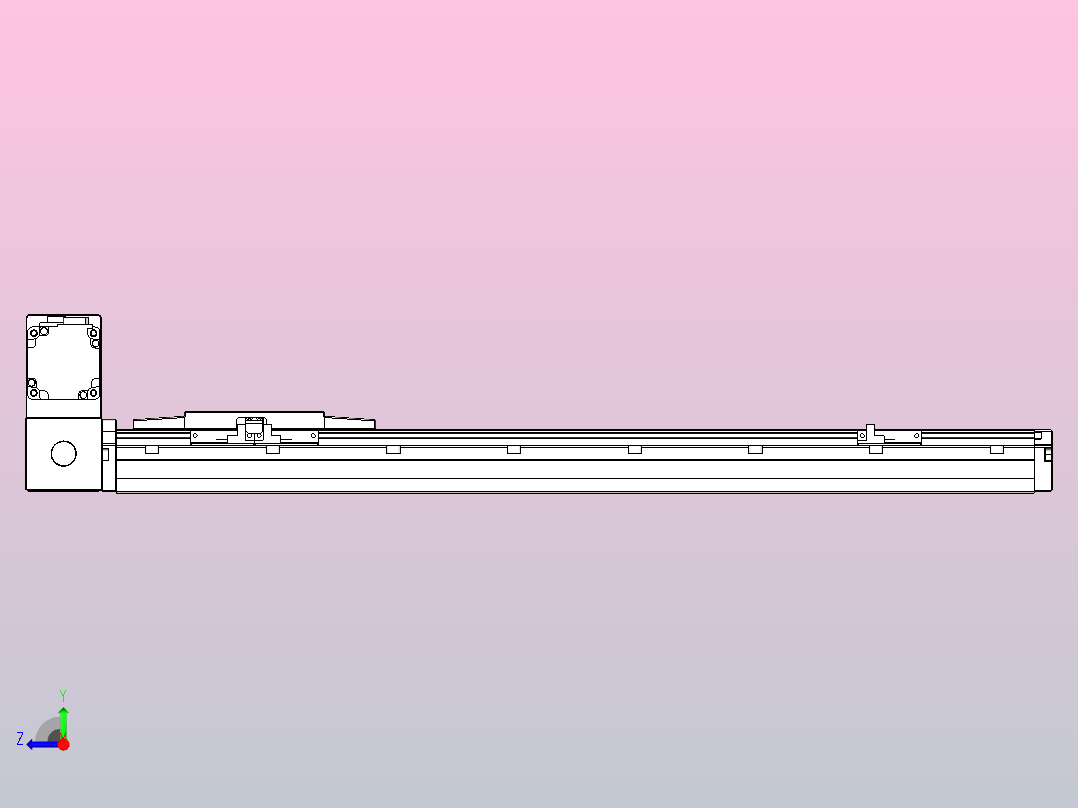 机器人皮带驱动直线轴TPA-GCB-120-P70-L500-LU-M20-N3右视图