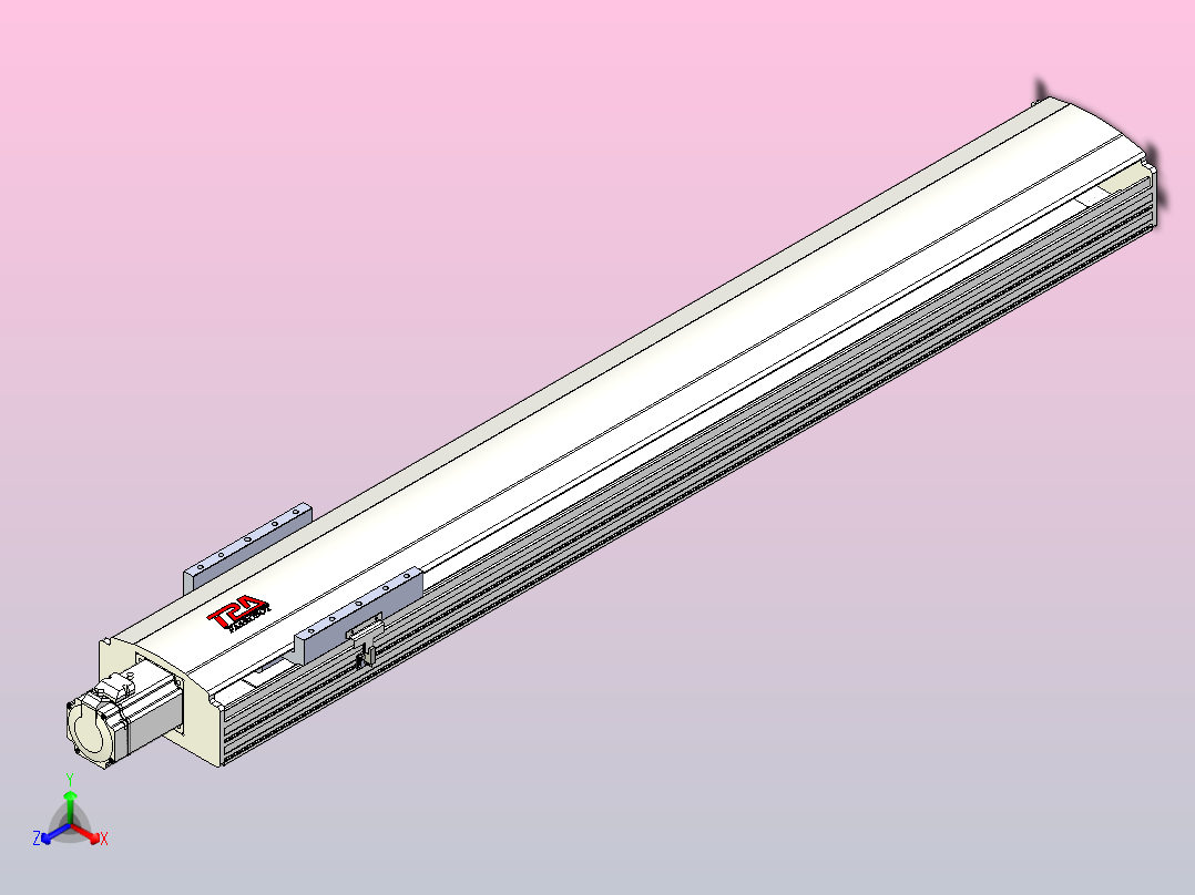 日规模组半封闭丝杆TPA-HNR-202D-2510C-L1150-M-Y-P75-N3主视图