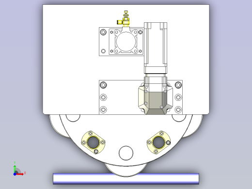 一款铁丝进给机构3D模型前视缩略图