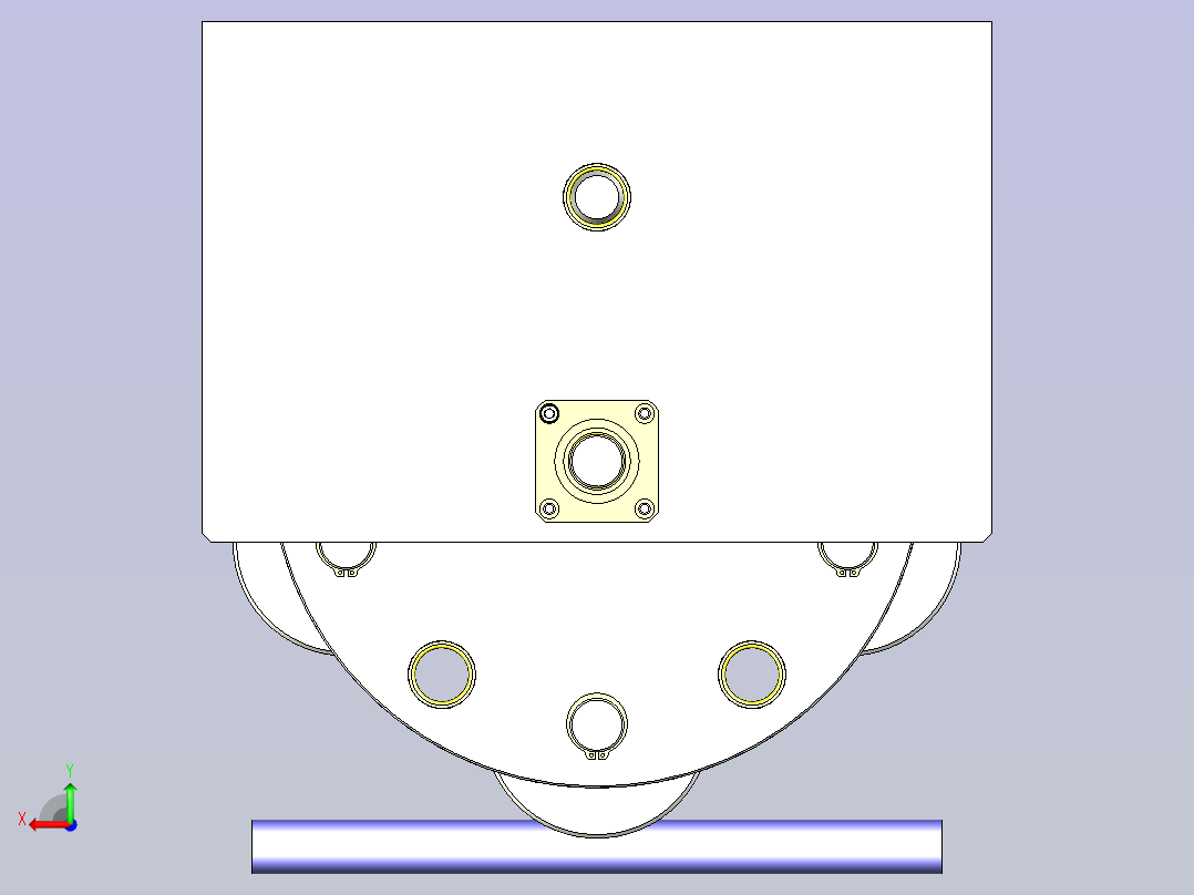 一款铁丝进给机构3D模型后视图