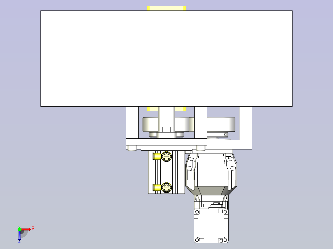 一款铁丝进给机构3D模型俯视图