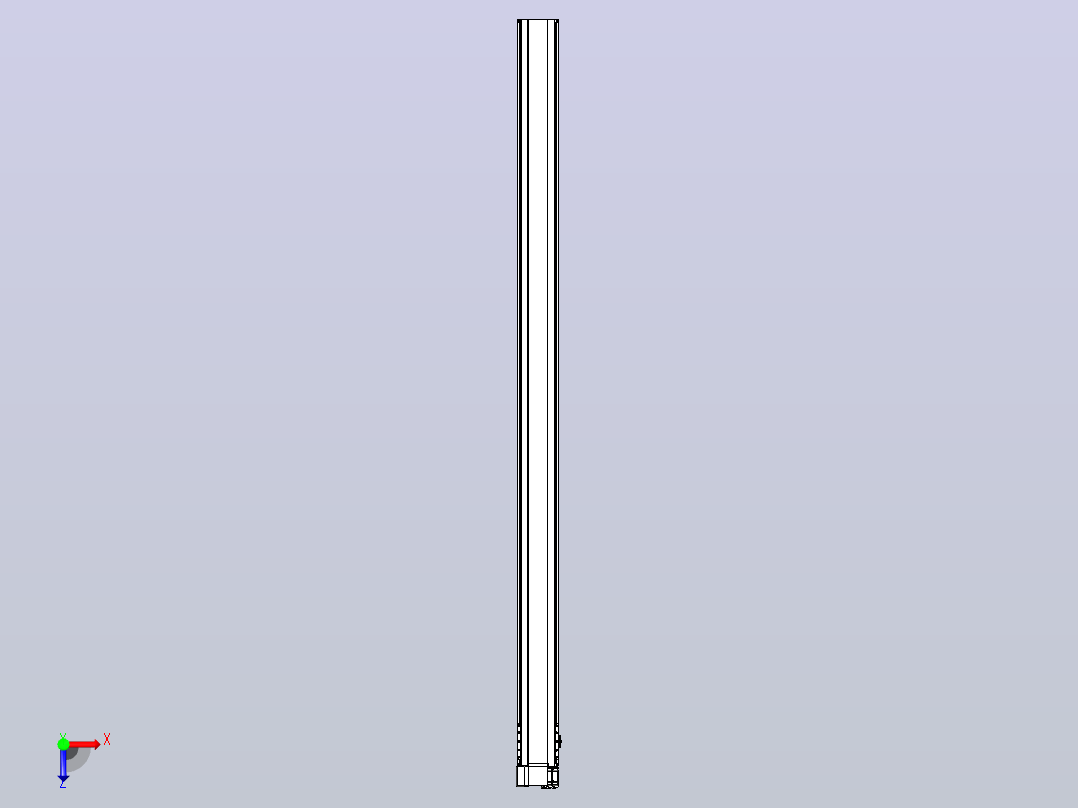 皮带直线轴半封闭可选导轨TPA-HNB-175D-140-L2900-LP-C-P75-N3俯视图