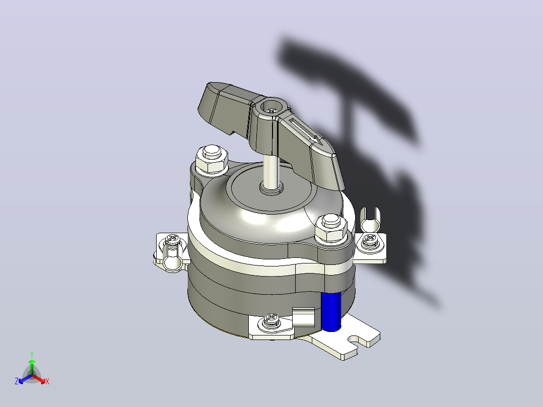 HZ10-60_2组合开关三维模型202012正等轴测图