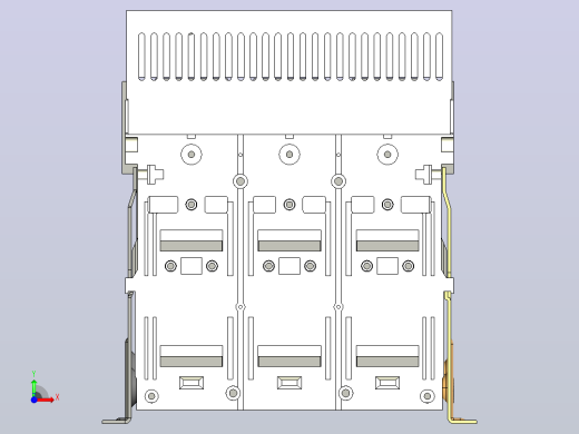 NA1-2000X-630-3P固定万能式断路器三维模型202208前视缩略图
