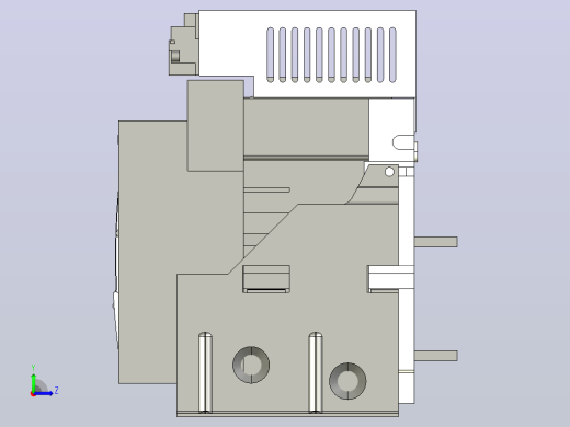 NA1-2000X-630-3P固定万能式断路器三维模型202208左视缩略图