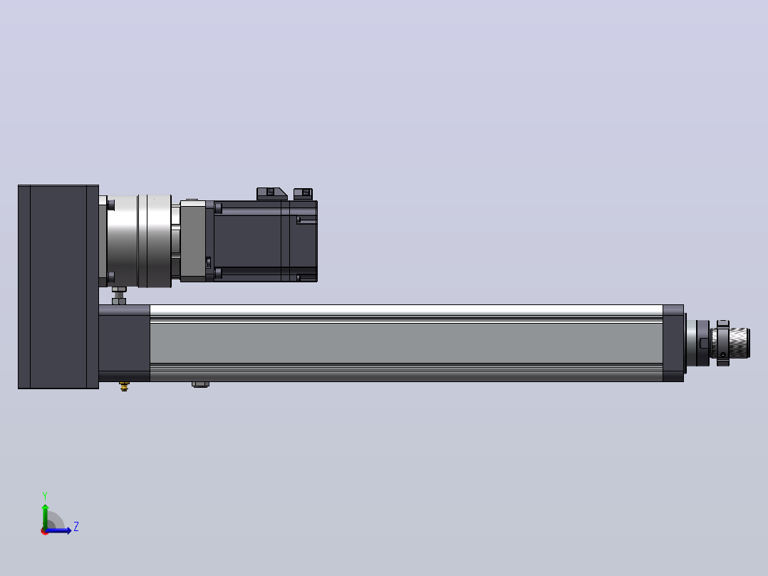 标准伺服电动缸DMC75-R02(750W伺服+减速机)[DMC75-R02-L05-400-D010-K0750S3-P7]左视图