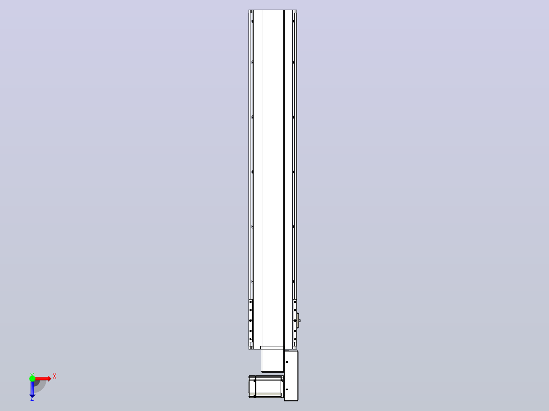 皮带直线轴半封闭可选导轨TPA-HNB-175D-140-L950-MR-C-P75-N3俯视图