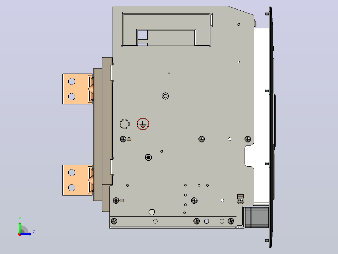 NA8-1600 800A-1000A 3P 抽屉式-垂直接线+门框202409左视图