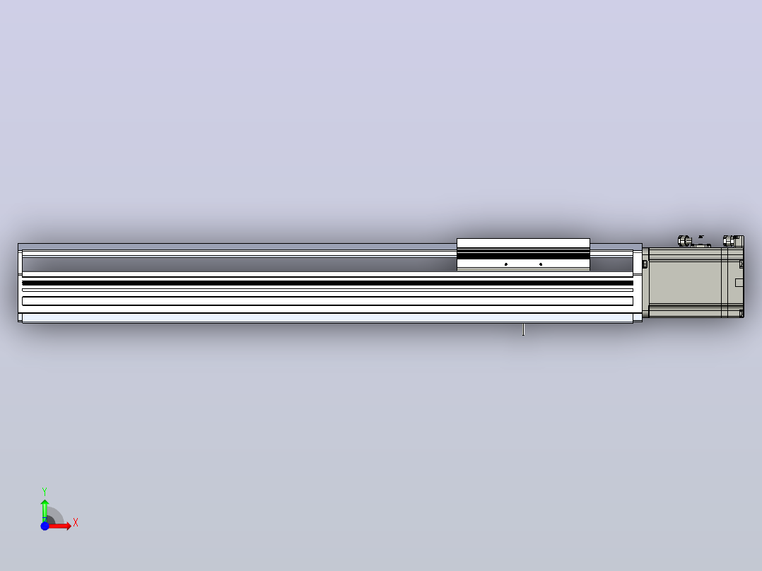 日规模组半封闭丝杆TPA-HNR-170T-2010C-L450-M-M75-N3前视图
