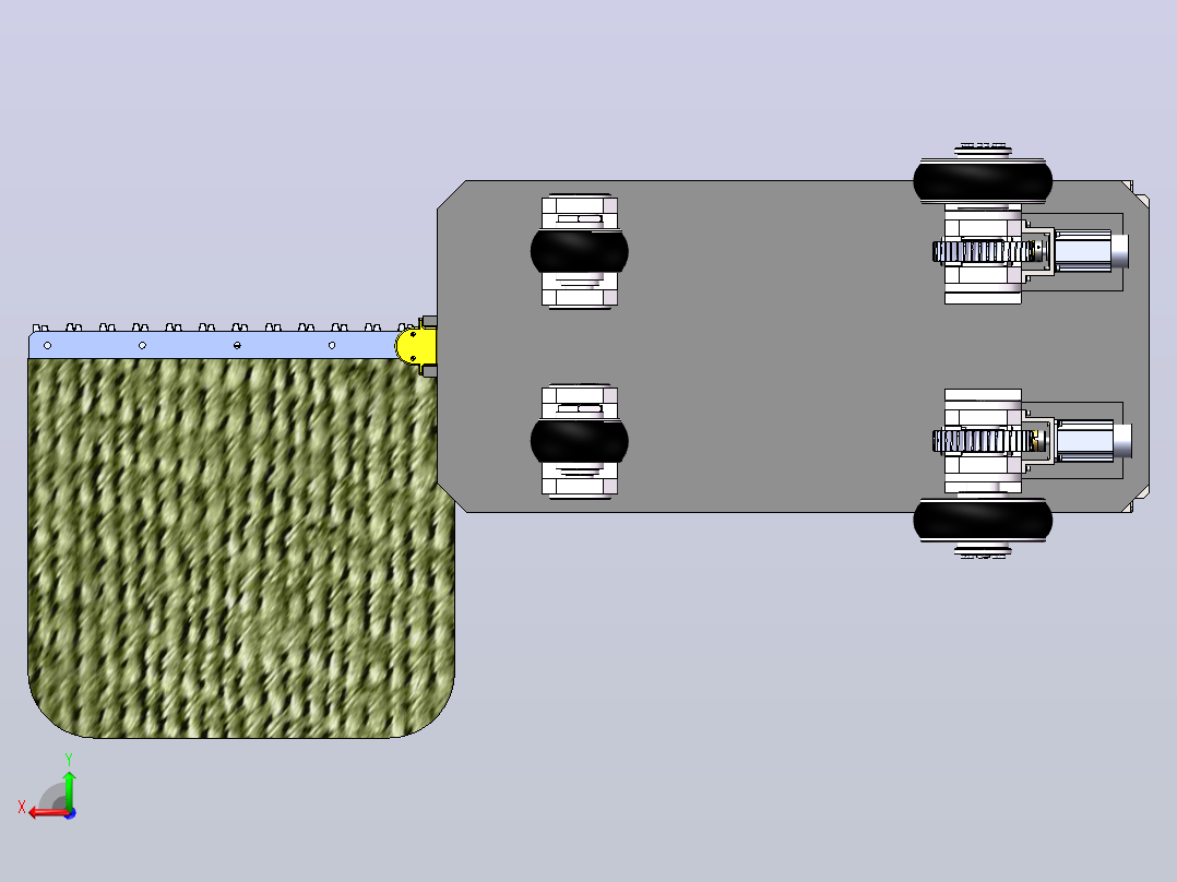 茶树修剪机3D+2D后视图