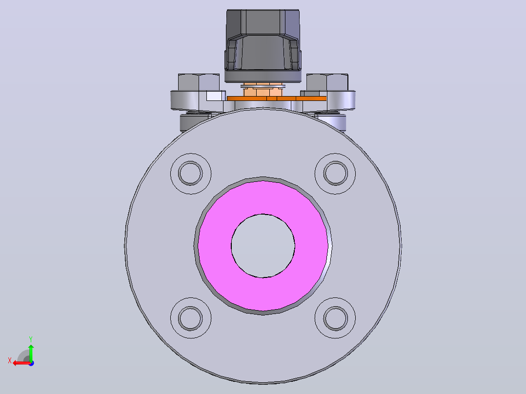 手动球阀User Library-MD52C150DN25-2后视图