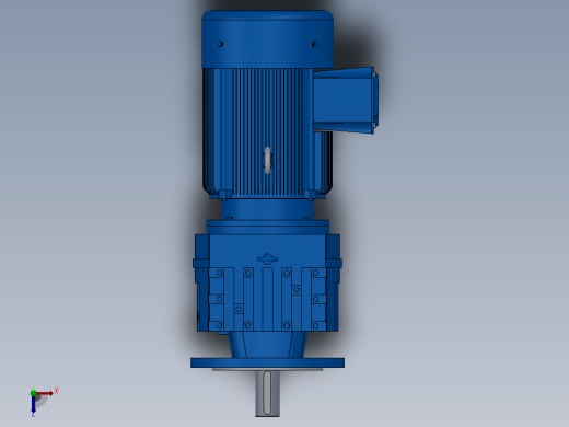RF77法兰轴伸式安装斜齿轮减速机RF77-Y2.2-4P-100-M1-0°-Φ250俯视缩略图
