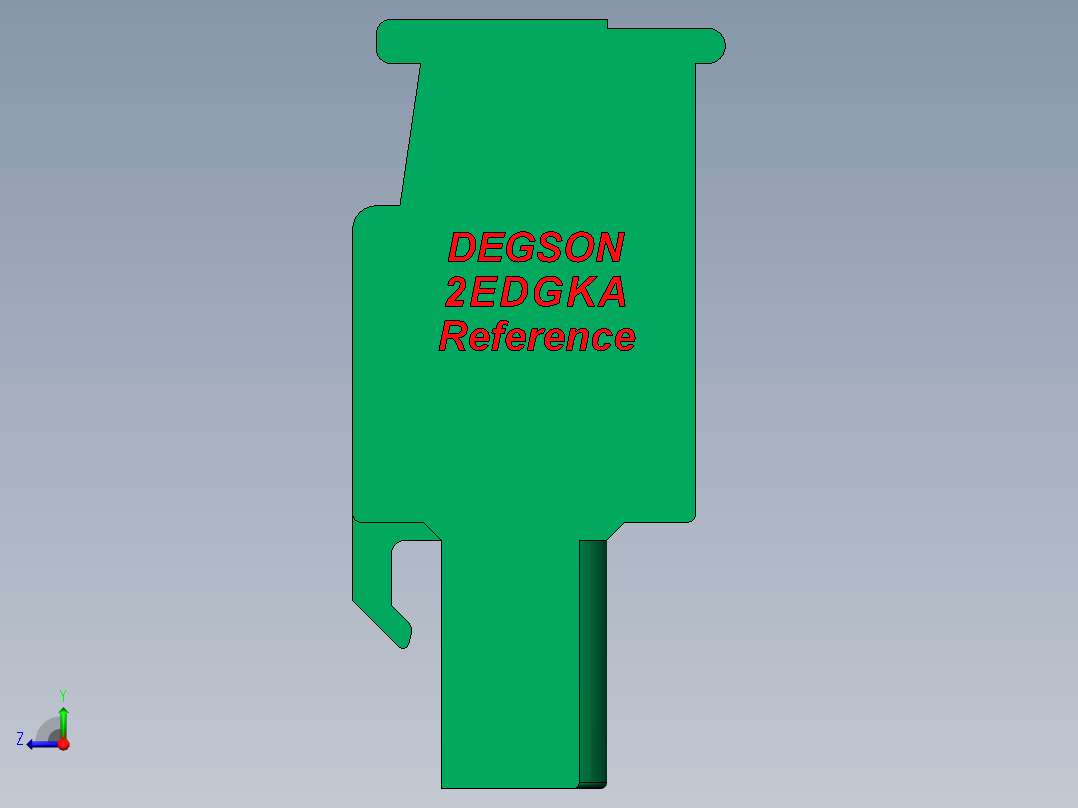 DEGSON 2EDG 系列 5.08mm 可插拔接线端子组-2EDGKA-5.0_5.08-xxP-14-00AH右视图