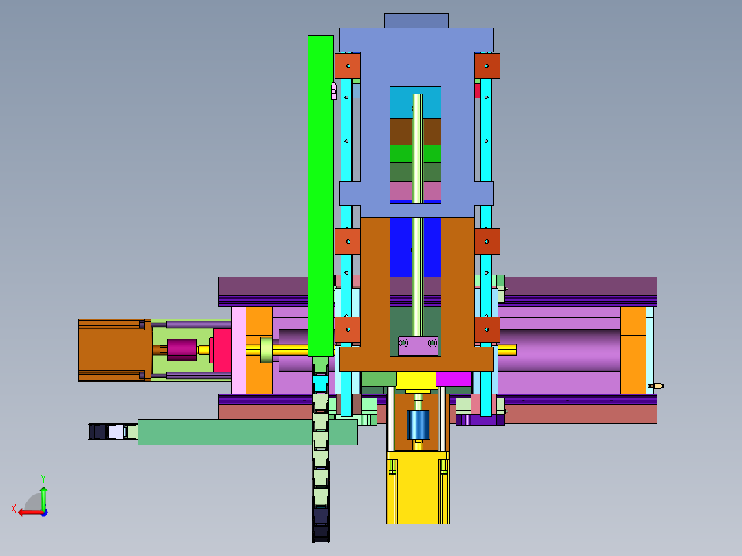 小型钻铣两用自动走刀铣床后视图